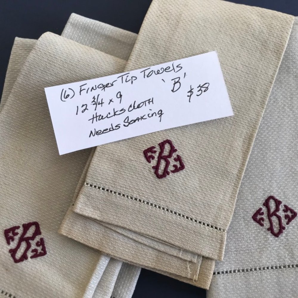 His or hers Gift...Finger Tip Towels 'B' Monogram